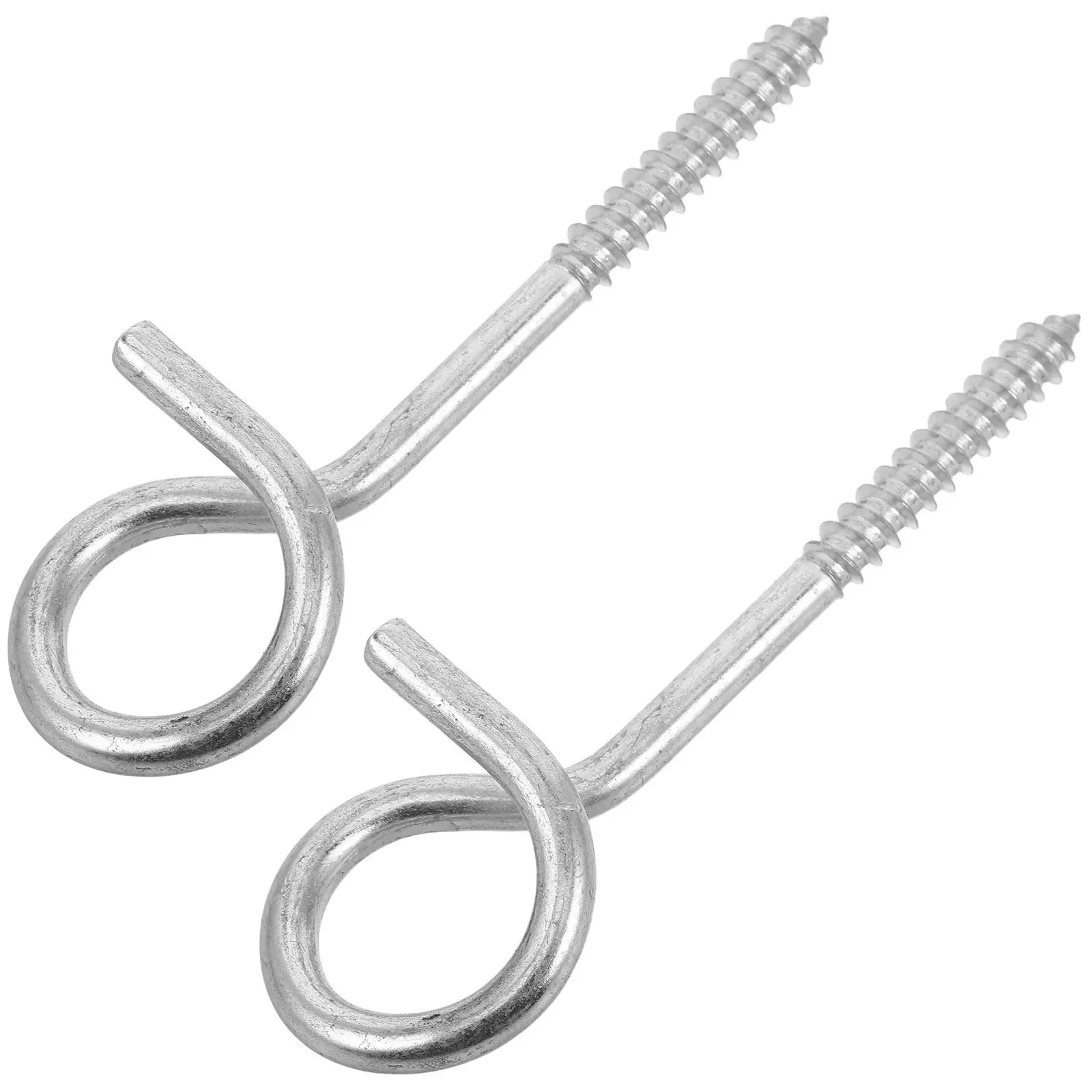 2Pcs Swing Chair Hooks Stainless Steel Screw Eyes Heavy Duty Metal Eye Bolts Screws for Ceiling Wood Beam Hanging