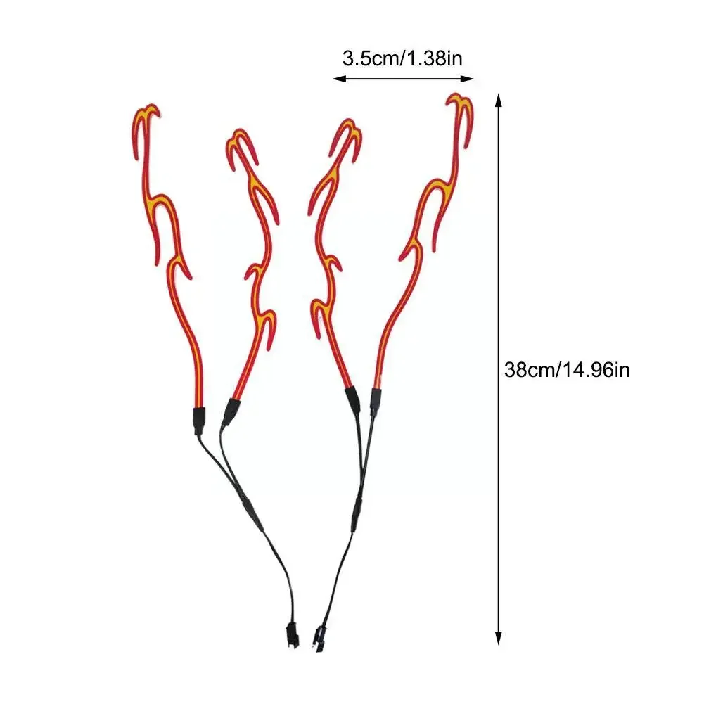4 في 1 خوذة LED ضوء بارد طقم عصري خوذة الدراجة البخارية شريط مصابيح مضيئة إشارة ملصق ليلة ركوب إشارة خوذة ضوء ديكور ذاتي الصنع #6