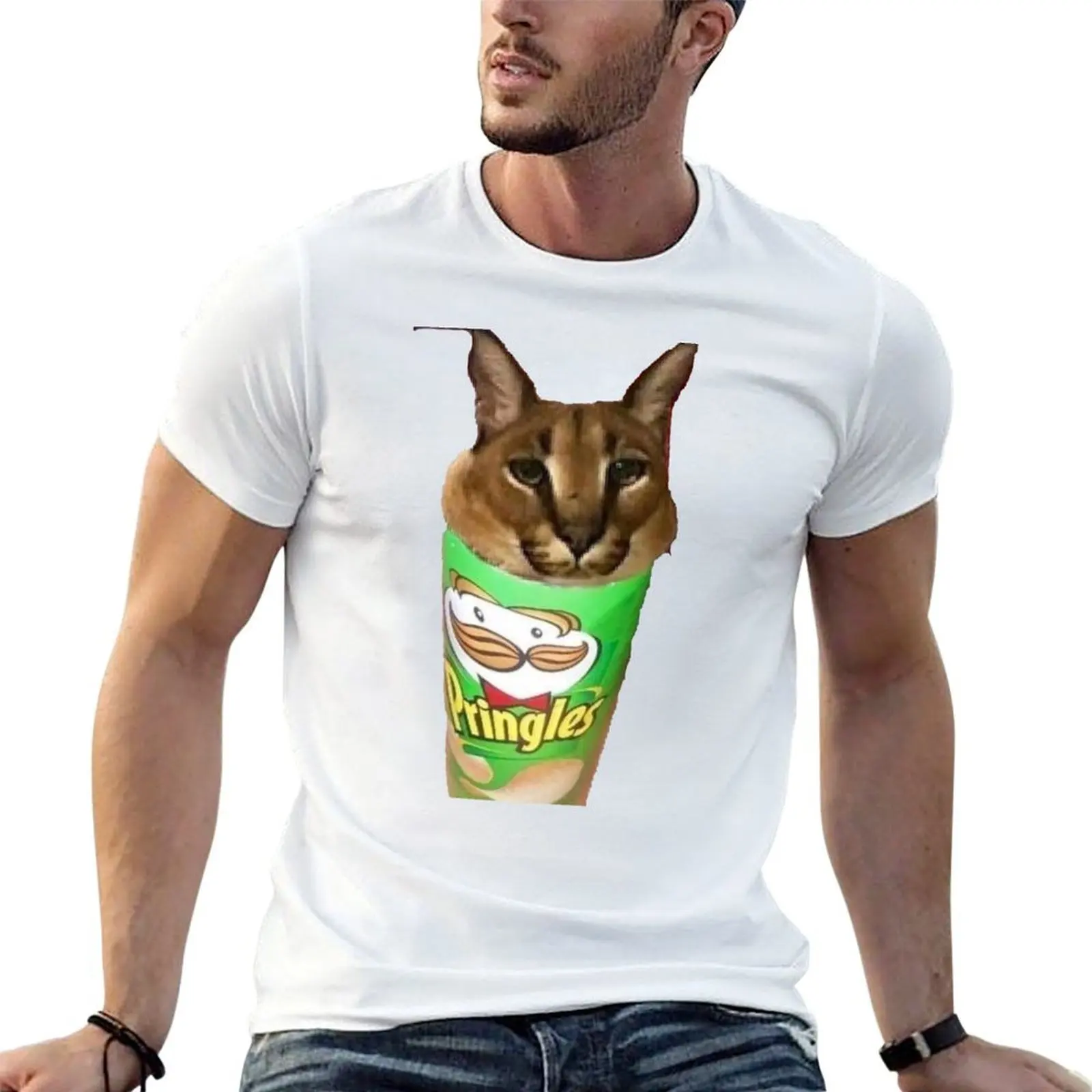 

floppa meme funny T-Shirt man t shirts graphic t shirt personalised T-Shirt