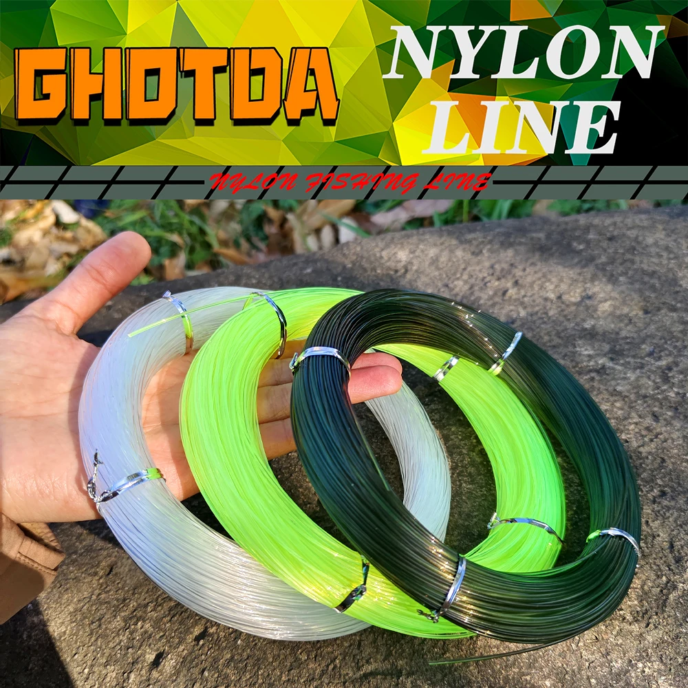 GHOTDA 100M Große Monofilament-Angelschnur 68/77/99/114/140/175lb Nylon Super Starke Angelschnur für Salzwasser und Süßwasser