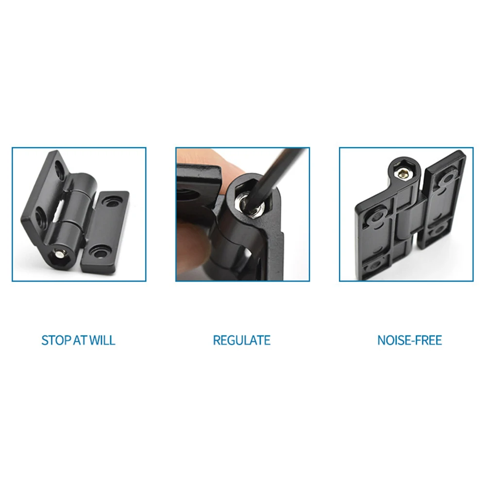 

4PCS Cabinet Hinges 45*35mm Zinc Alloy Stop Positioning Stop Flat Hinge Adjustable Torque Damping Hinge Shaft Furniture Hardware