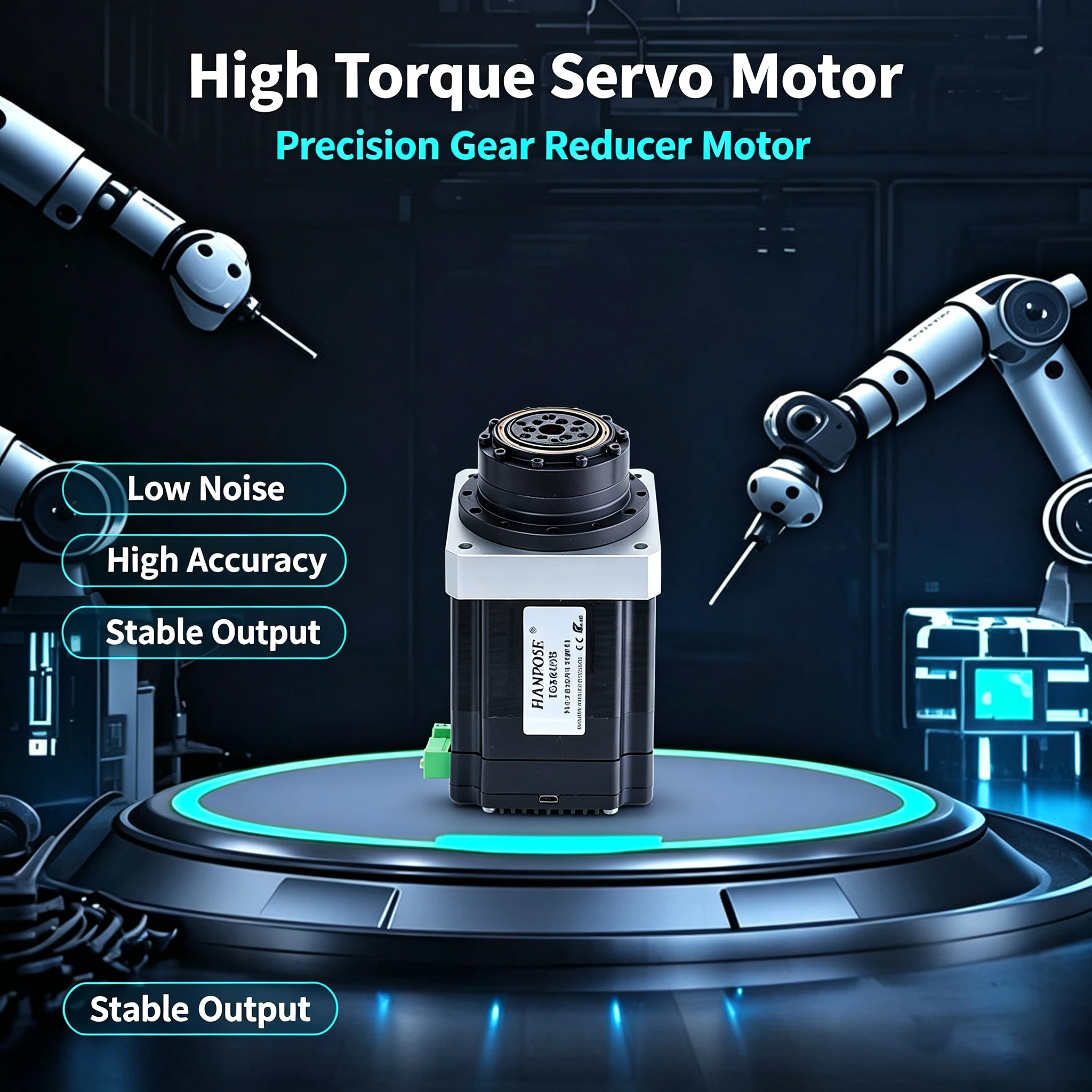 NWMA34 IG86E98 Harmonic Reducer Integrated High-Precision Geared Motor, suitable for robot joints, supports integrated closed-lo