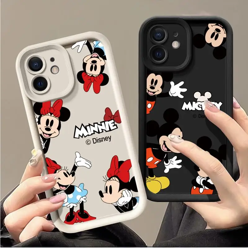 Phone Case for Apple iPhone 15 14 13 12 11 Pro Max 13 12 Mini XS XR X plus Shell Disney Mickey Mouse And Friends Silicone Cover