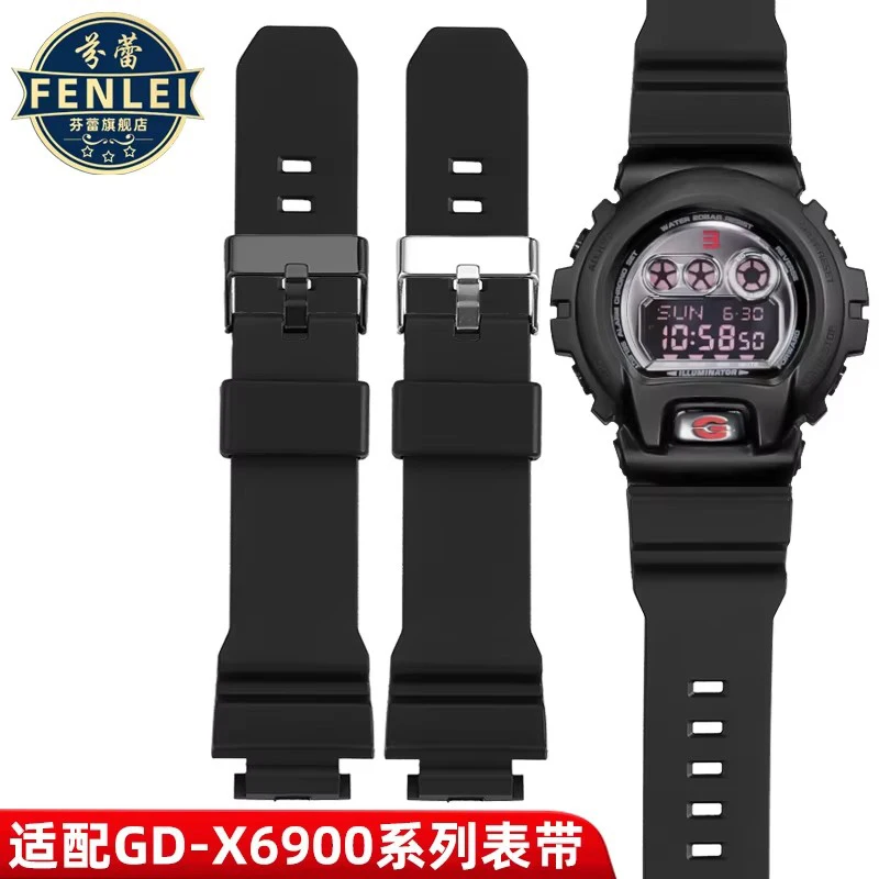 

Ремешок резиновый сменный для Casio G-shock GD-X6900, мужской водонепроницаемый резиновый силиконовый Браслет, аксессуары для часов 6900