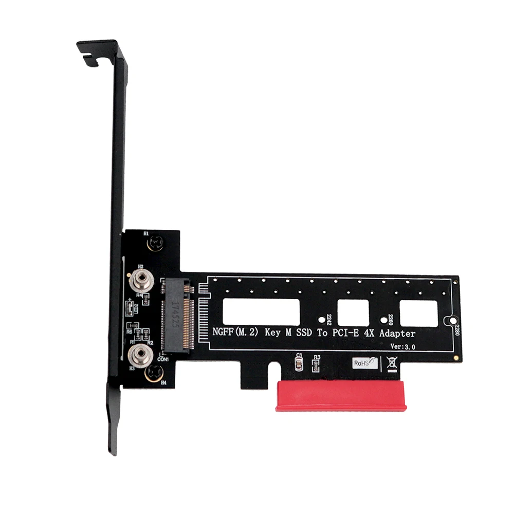 Pcie Naar M2 Adapter Raiser Pci Express 3.0 X4 Naar M.2 Nvme Ssd M Key Pcie M2 Riser Card Adapter + Low Profile Bracket M.2 Heatsink