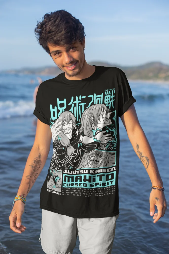 Anime Jujutsu Kaisen Mahito Shirt Curse Short Sleeve Unisex T-shirt Soft Tee