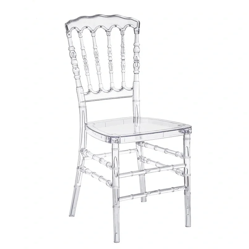 Factory Wholesale Transparent Chairs Acrylic Bamboo Chairs Resin Hotel Chairs Plastic Outdoor Wedding Chairs Banquet Party Decor