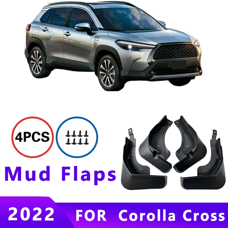

Mud Flaps Fit for Toyota Corolla Cross 2022 Mudguards Tire Fenders Splash Proof Accessories Wheel Guards 4ps