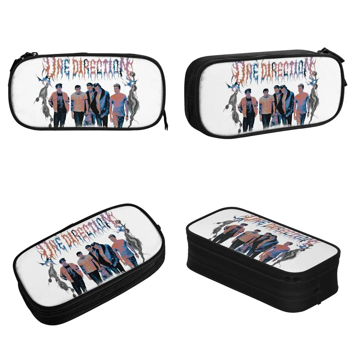 Ones Music And Directions Punk 1D Pencil Case Pen Box Bag Student Large Storage Students School Gifts Pencil Pouch