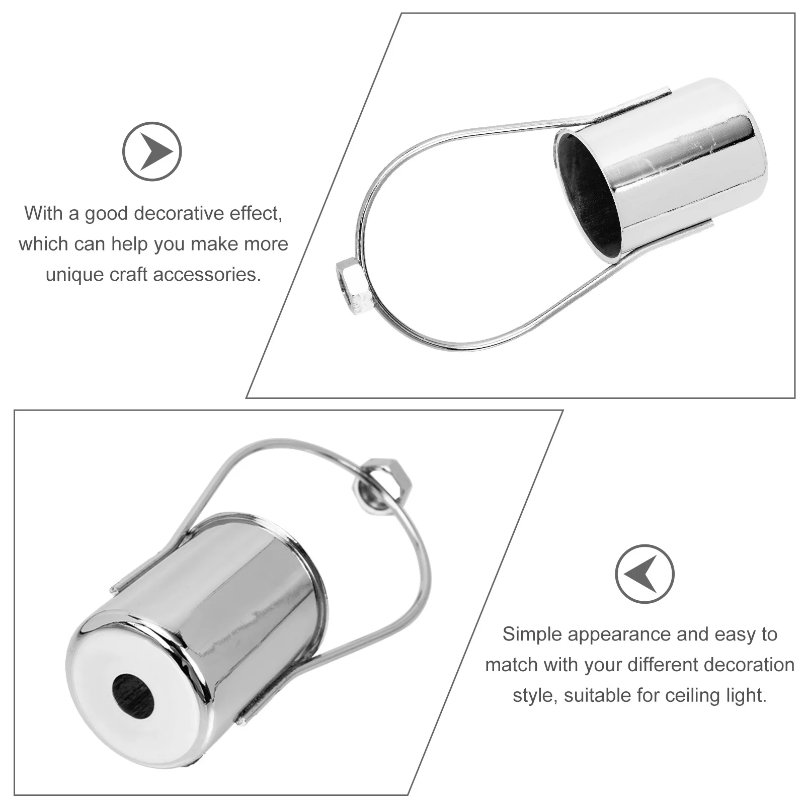 

8Pcs Lampshade Frame E27 Lamp Base Durable DIY Lamp Holder for Pendant Wall Ceiling Light Fixture Accessories Lampshade Frames