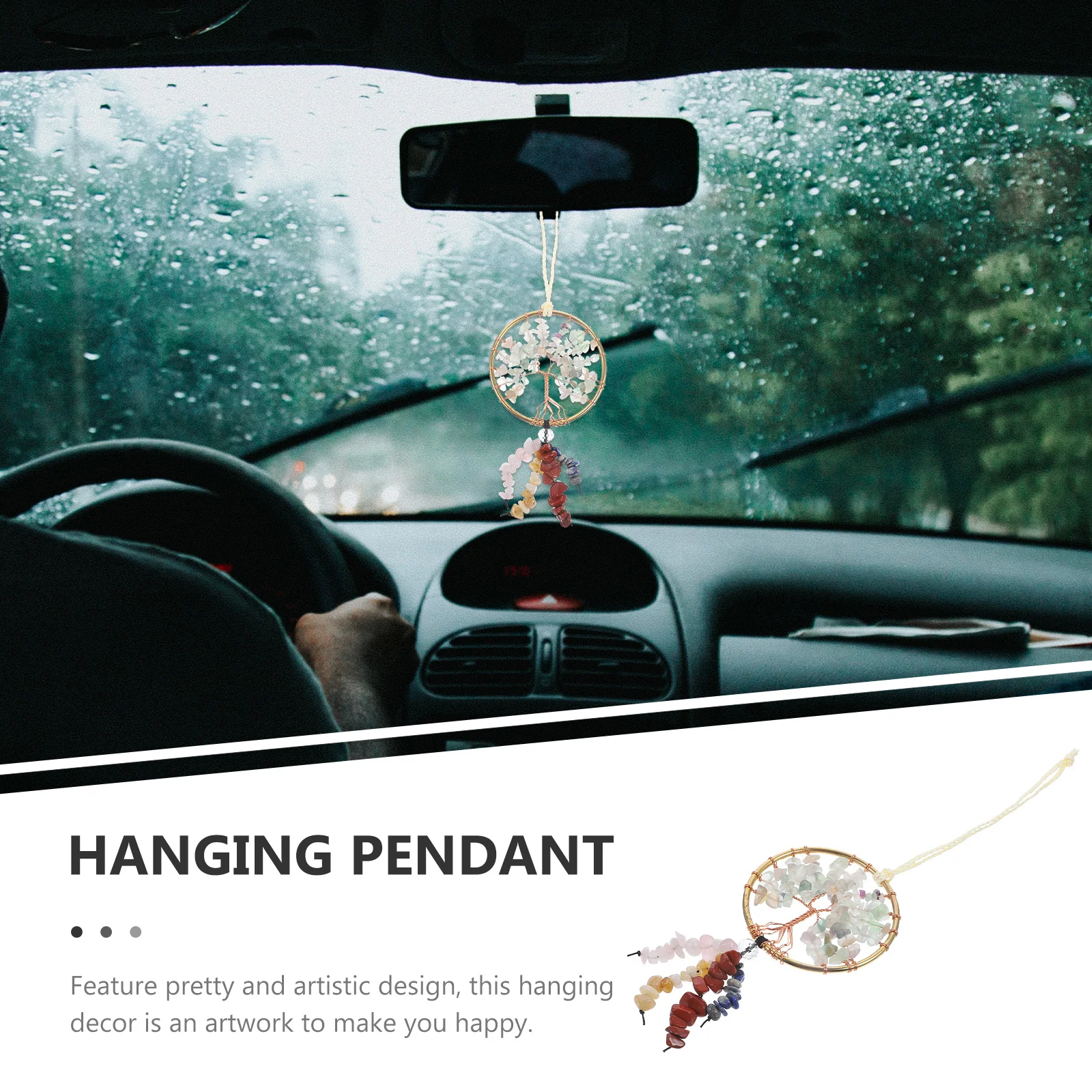 

Tree Pendant For Car Interior Mirror Accessories Rear-view Decorative Rearview Hanging Ornaments Decorations