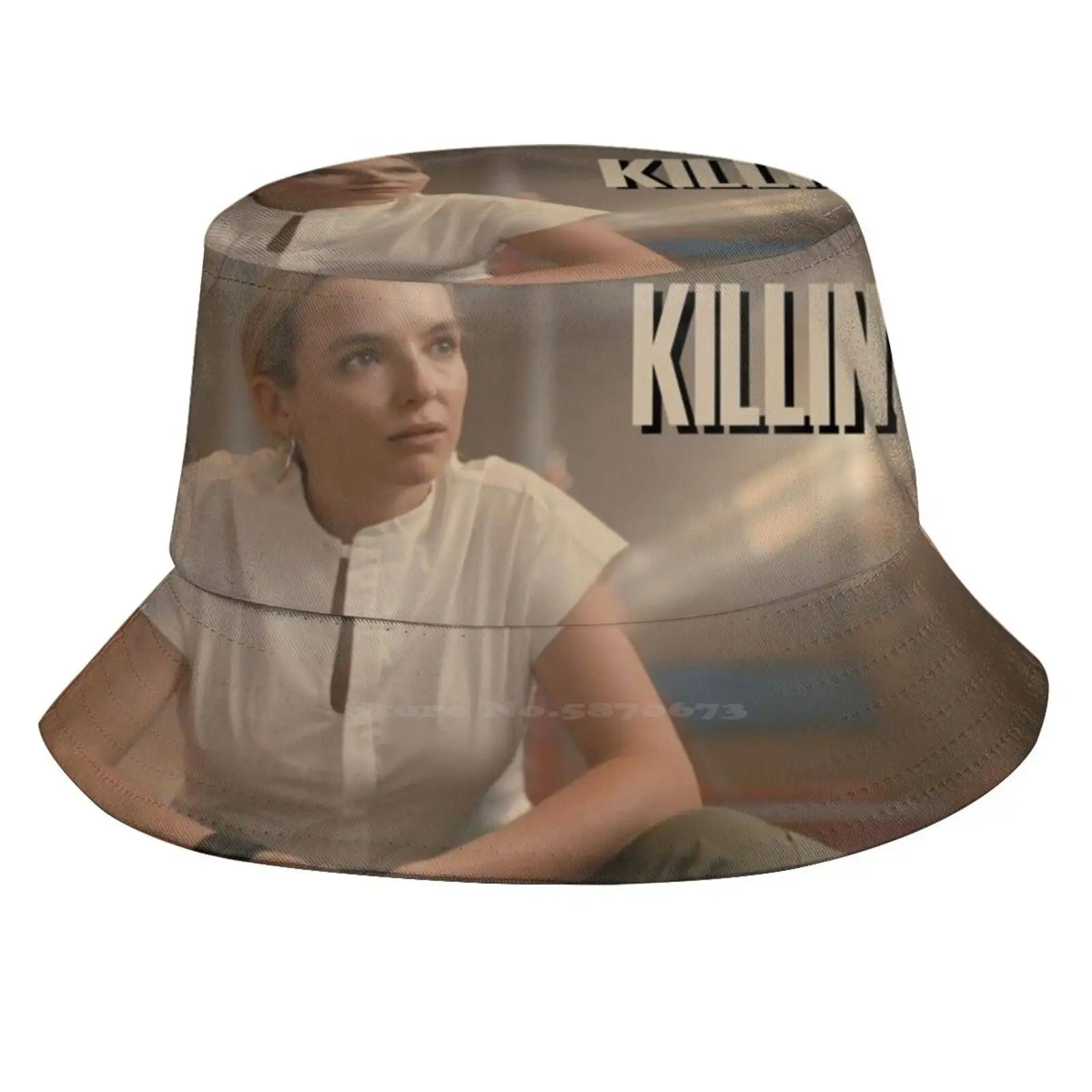 Killing Eve Villanelle Poster Korean Ladies Outdoor Sun Hat Bucket Cap Killing Eve Villanelle Jodie Comer Villaneve Sandra Oh