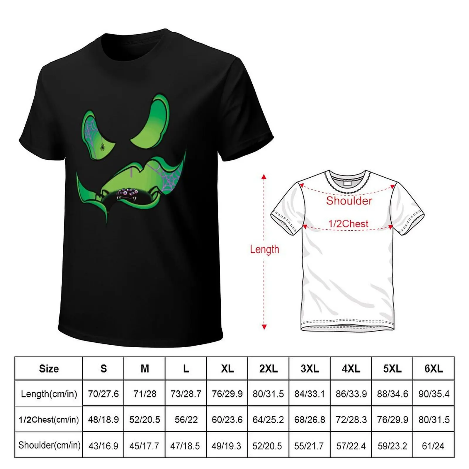 Jack - O - Spider Face T-Shirt Plus Size All Match Tee Shirt