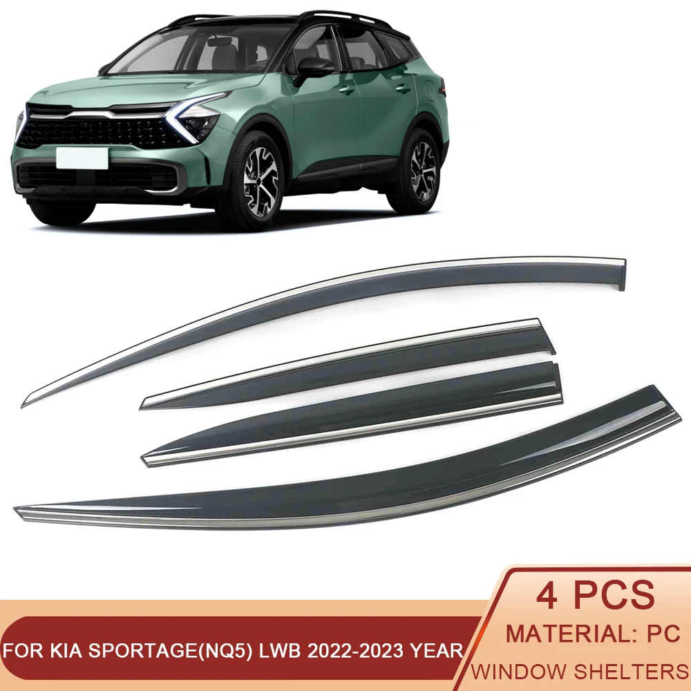 

Для Kia Sportage NQ5 LWB 2022-2023 автомобильное окно ПК солнцезащитный козырек от дождя козырьки щит укрытие защитная крышка рамка наклейка аксессуары