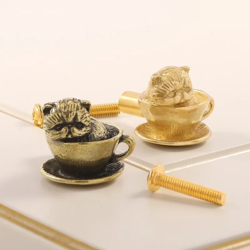 Solid Brass Cabinet Knob, Retro Drawer Pull, Home Hardware for Cupboard and Storage Cabinet