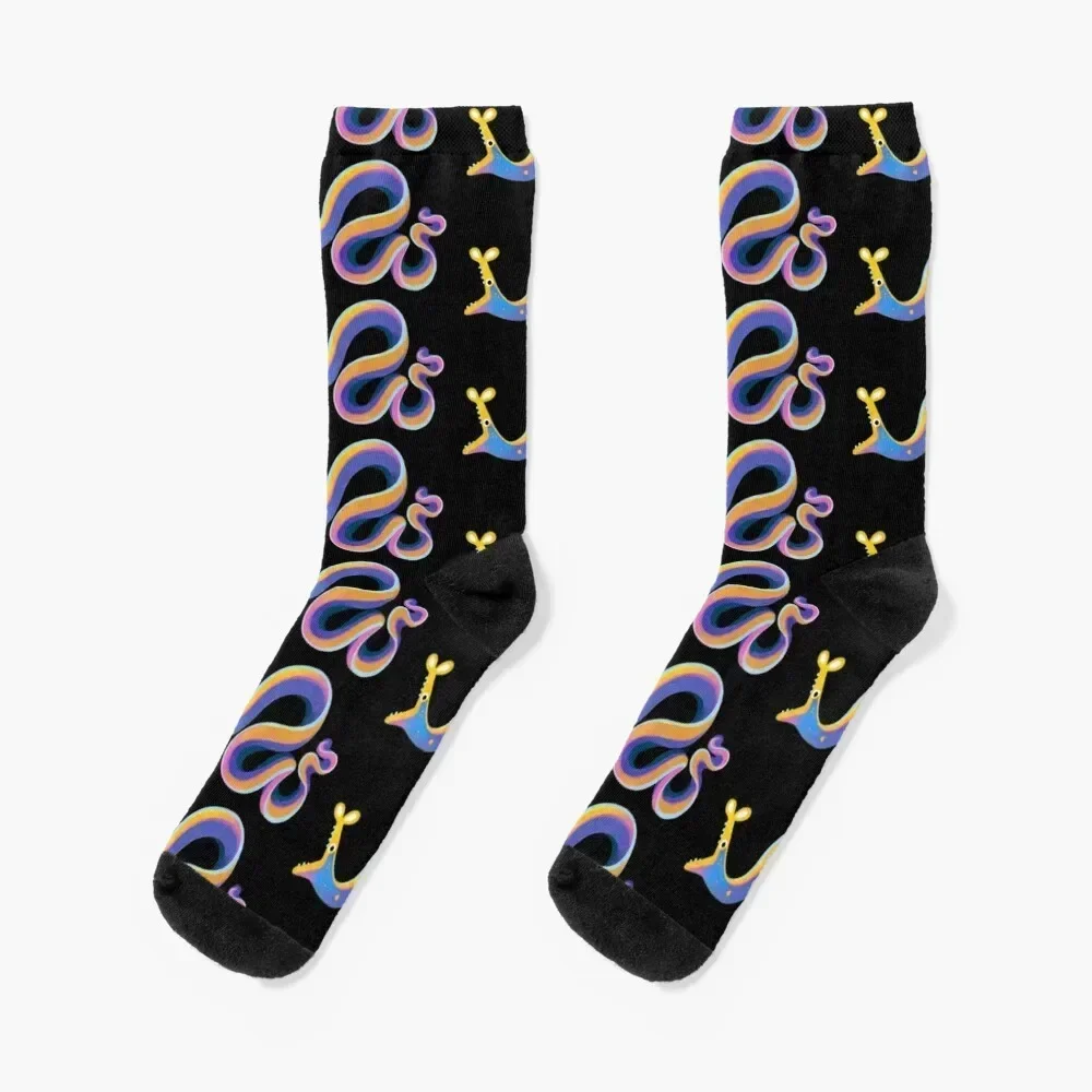 Blue ribbon eel Socks retro christmas stocking FASHION Socks Woman Men's