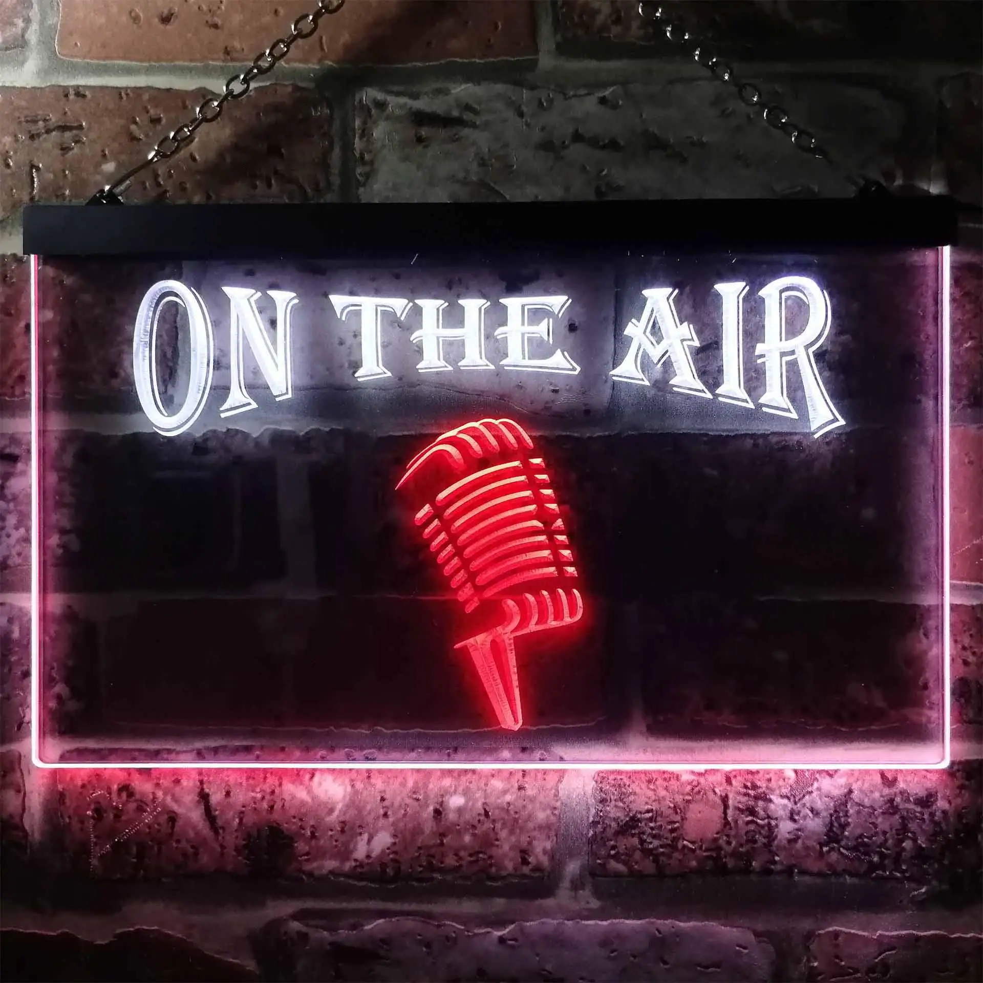 

On The Air Microphone Studio DND Dual Color Led Neon Sign st6-j0103