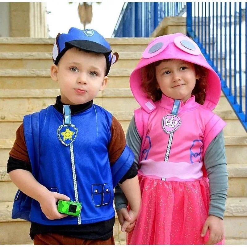 Carnival Kids Boys Rubble Marshall Chase Skye Cosplay Dog Girls Dress Children Halloween Party Costume MN3