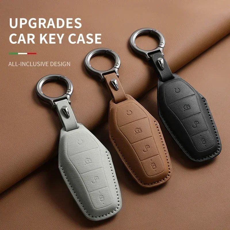 Car Key Cover Case Holder for BYD Han Ev Tang Dm Qin PLUS Song Pro MAX Yuan Dolphin E2 Protector Auto Key Car Accessories