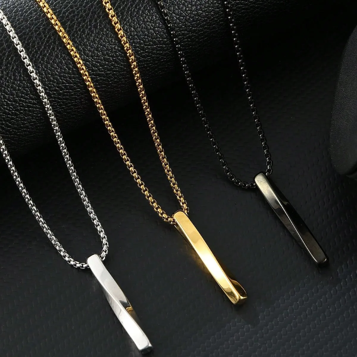Fashion New Men 3D Vertical Necklace Hot Classic Pendant Stainless Steel CubanNecklace Temperament Cool Pendant Men Jewelry Gift - Image 4