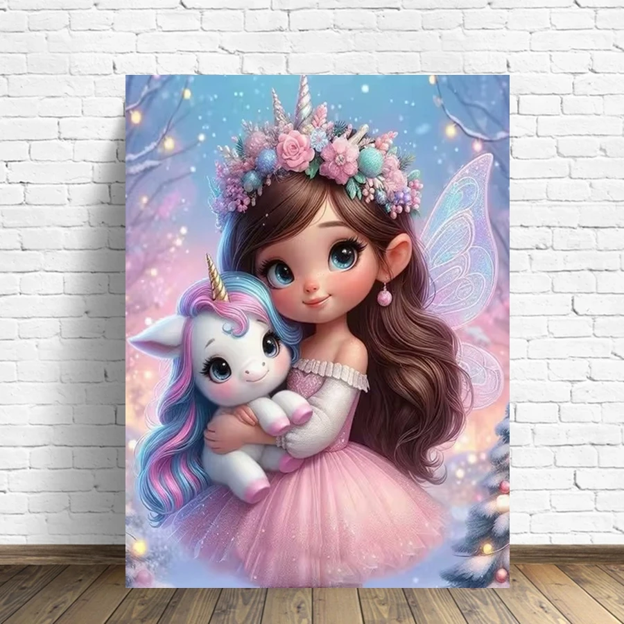 Cute Angel Elf unicorn Girl Ar - đánh giá và giá Embroidery Unicorn