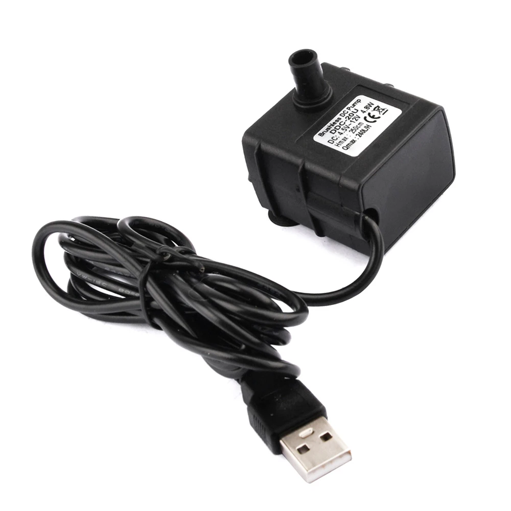 ปั๊มน้ำ USB ขนาดเล็ก DC 24V 12V 5V, 90L/H ~ 240L/ชม. ปั๊มจุ่ม USB เครื่องจ่ายน้ำสัตว์เลี้ยงสำหรับสระน้ำน้ำพุ pompa FILTER หิน