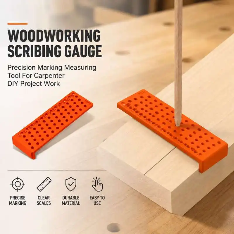 Woodworking Scribing Gauge Precision Marking Measuring Tool For Carpenter DIY Project Work