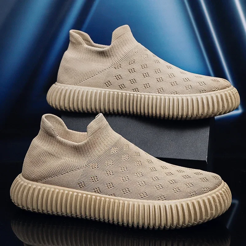 Men's Summer New Fly Woven Mesh Breathable Casual Shoes, Lightweight and Non Slip Sports Shoes, Fashionable and Lazy Shoes - Image 3