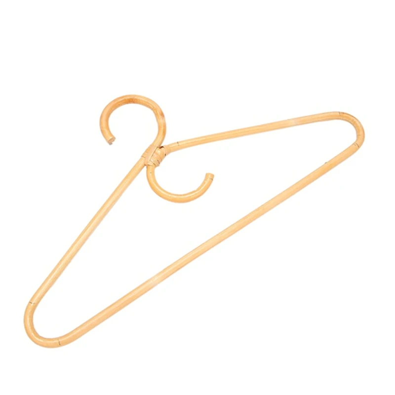 Rattanowy wieszak dla dorosłych z podwójnym haczykiem Retro europejski i amerykański wieszak rattanowy Ręcznie robiony wieszak rattanowy