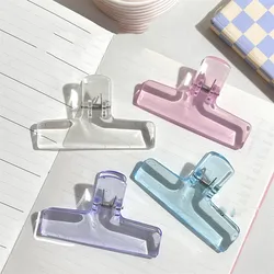 Cute Transparent Bingder Clips for School & Office Supplies Stationery Big Clear File Document Clamps