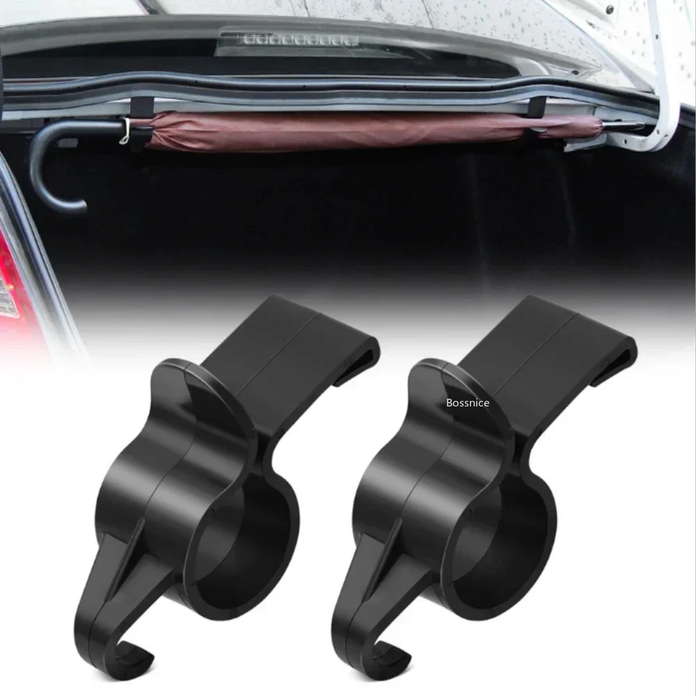 2Pcs Car Umbrella Holder Car Trunk Hook Umbrella Mount Plant Towel Hook Auto Accessories