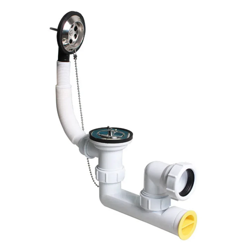 

For Bathtubs Easy Installation Bathtub Waste Kit Easy Installation Kit Overflow Tube 40mm Wall Drain Clean Modern Look