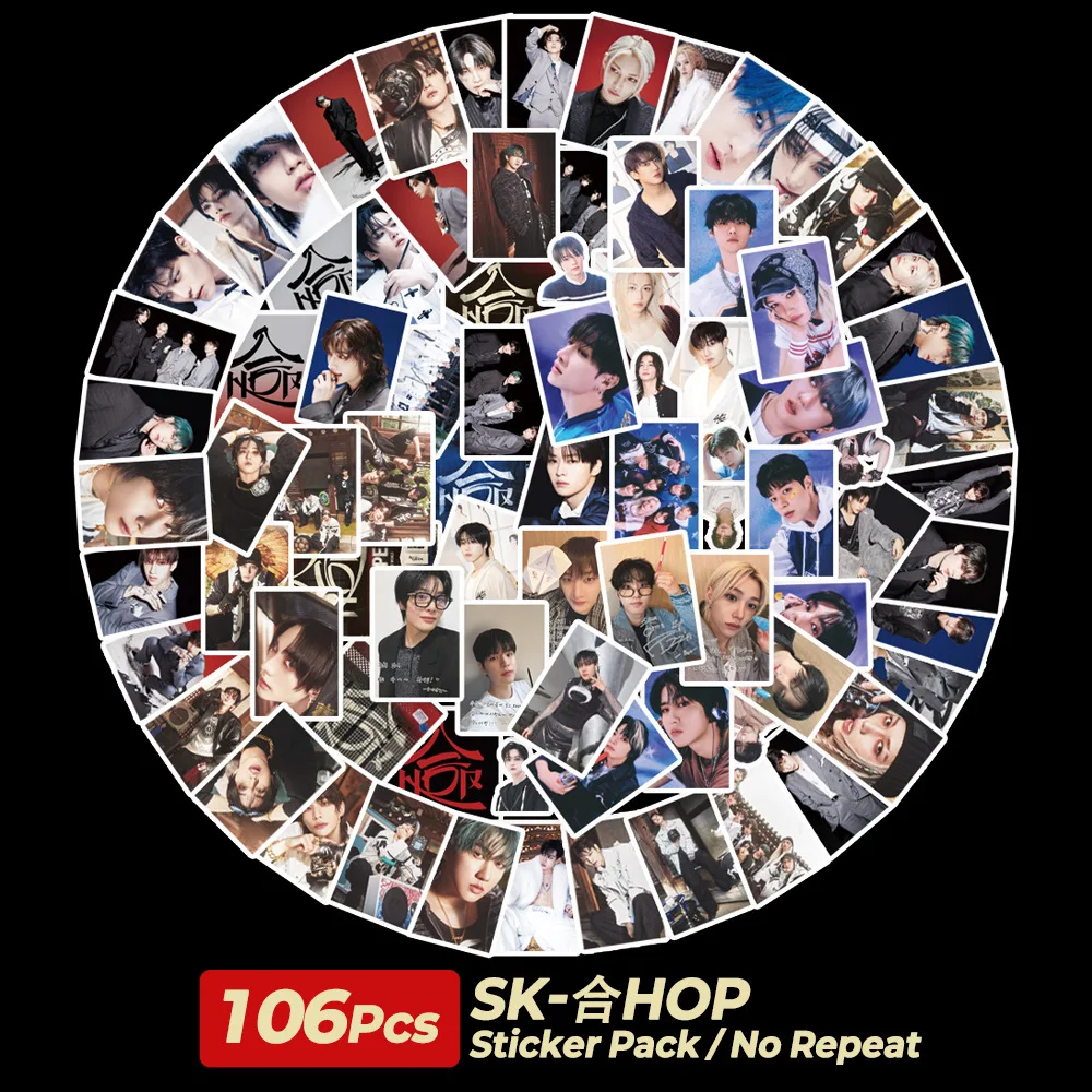 

KPOP новые 106 шт. наклейки SKZOO Straykids возврата к серии HOP наклейки для украшения фотографий, коллекция чашек с водой, подарки