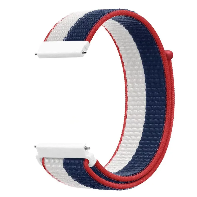 22mm 20mm Nylon Loop Strap For Amazfit Helio/Bip 6/Active 2/Balance 2 Flag Style Bracelet Wristband For Amazfit GTR 4/GTS 4 mini view 3