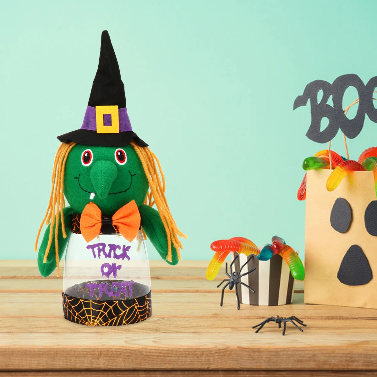 

Halloween Plastic Party Favors Holder Container Green Gift Cans Compact Storage Party Favors Holder Christmas Home Decor