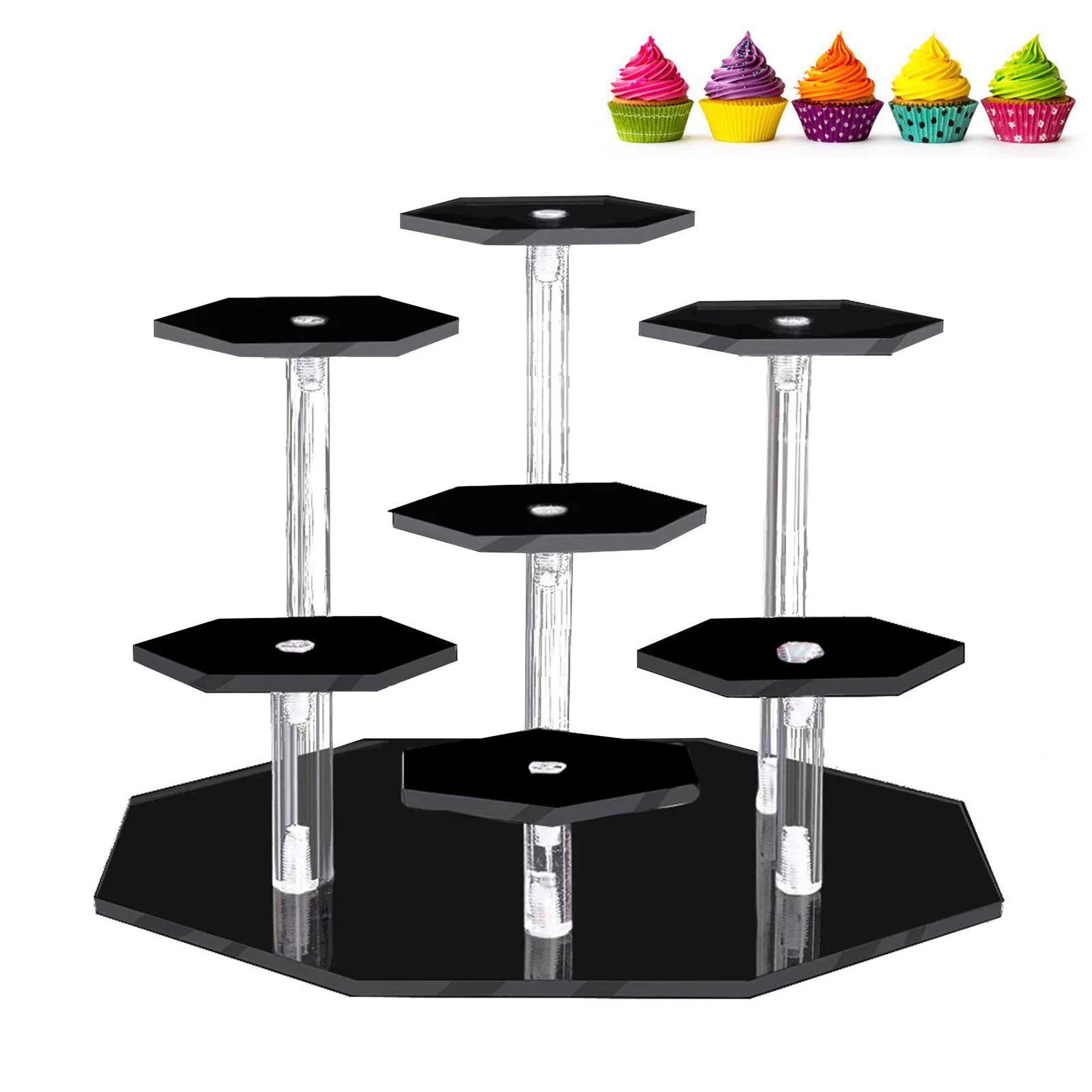 

Acrylic Display Stand Shelf Desktop Decoration Holder for Formal Events Parties Family Reunions