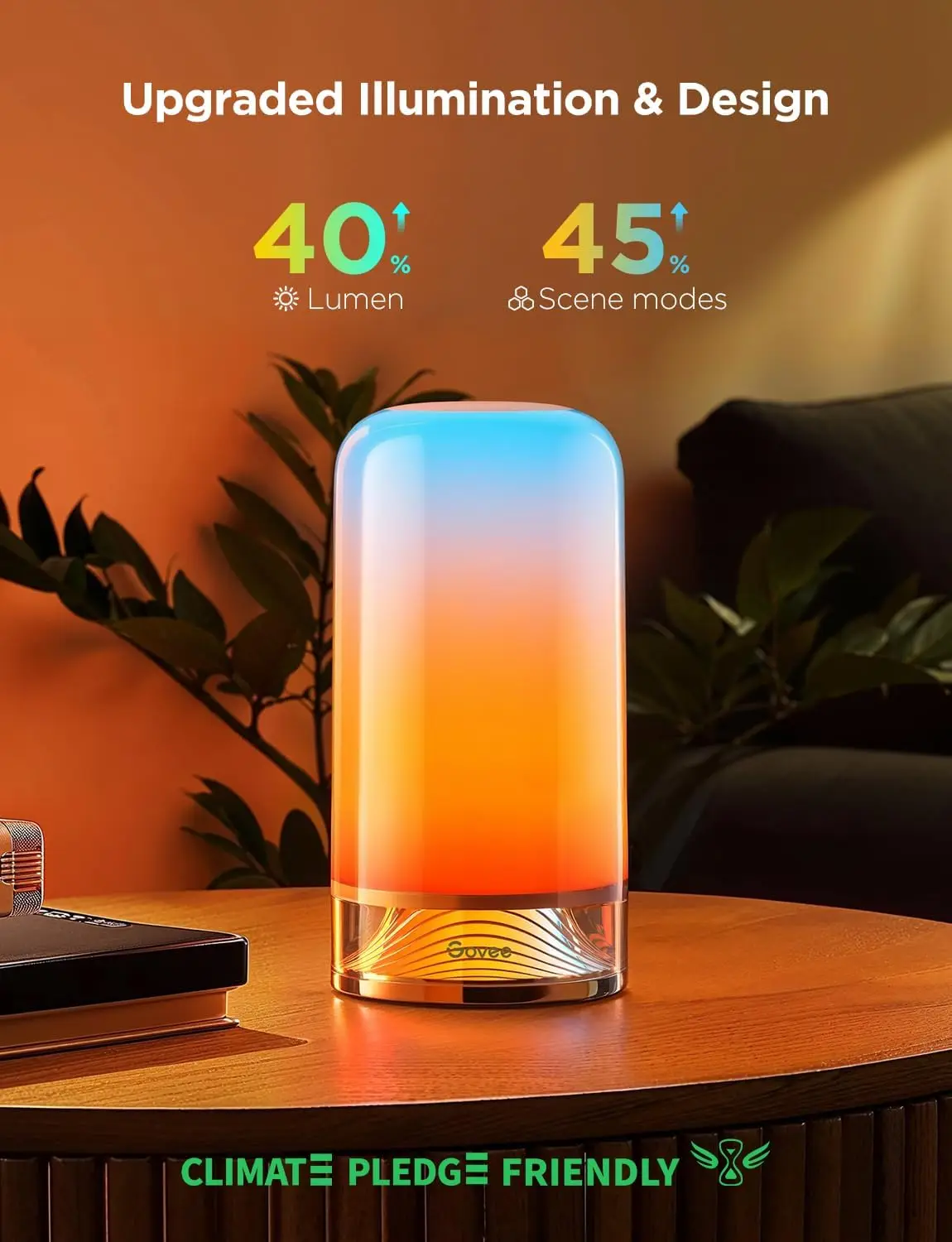 Lampada da Tavolo Smart Touch con RGBIC, 64 Scene, Controllo Vocale tramite Alexa e Matter, Luce Notturna per Camera da Letto