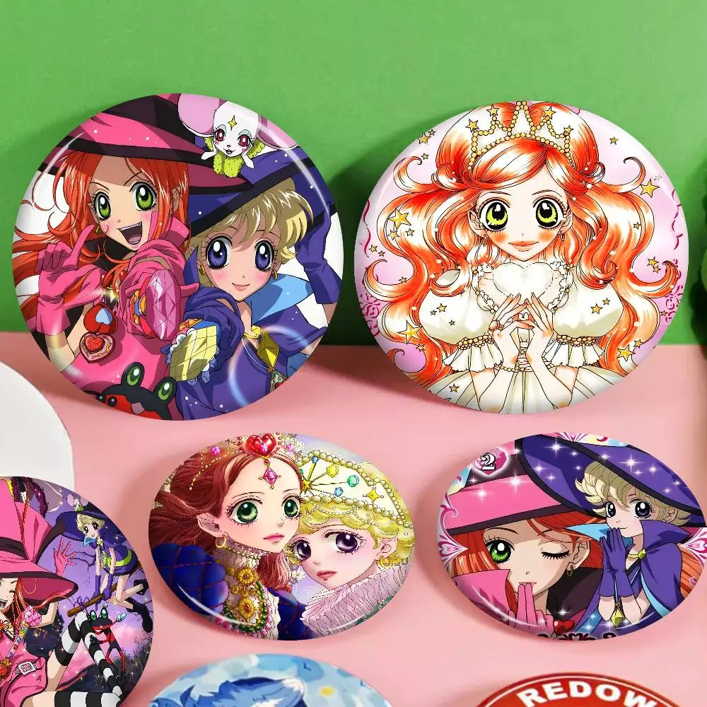 Broche de botón de Anime colorido con runas de azúcar, broche hecho a mano para ropa, insignia de dibujos animados, accesorios de decoración para mochila