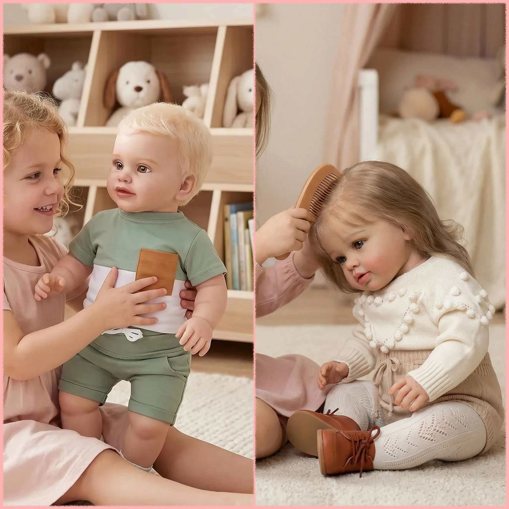 25 Zoll große Pippa Reborn-Puppe für Kleinkinder, mehrschichtig bemalt, 3D-Haut, handgefertigt, lebensecht, handgepflanztes Haar, sichtbare Venen