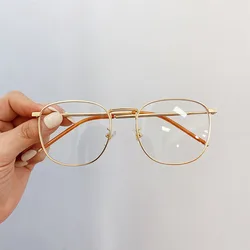 Korean Fashion Style Glasses for Women Square Shape Anti Blue Light Decorative Glasses UV400 Protection Glasses Frame