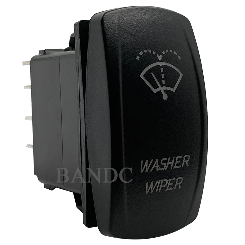 Washer Wiper Momentary Rocker Switch 7PIN (ON)-OFF-ON DPDT Toggle Switch for Automotive RZR Side By Side UTV Jeep TJ 12V 24V