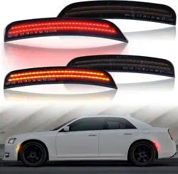 4Pcs White Front Rear Bumper LED Side Marker Light Lamps For 2015 2016 2017 2018 2019 2020 2021 2022 2023 Chrysler 300 300C 300S