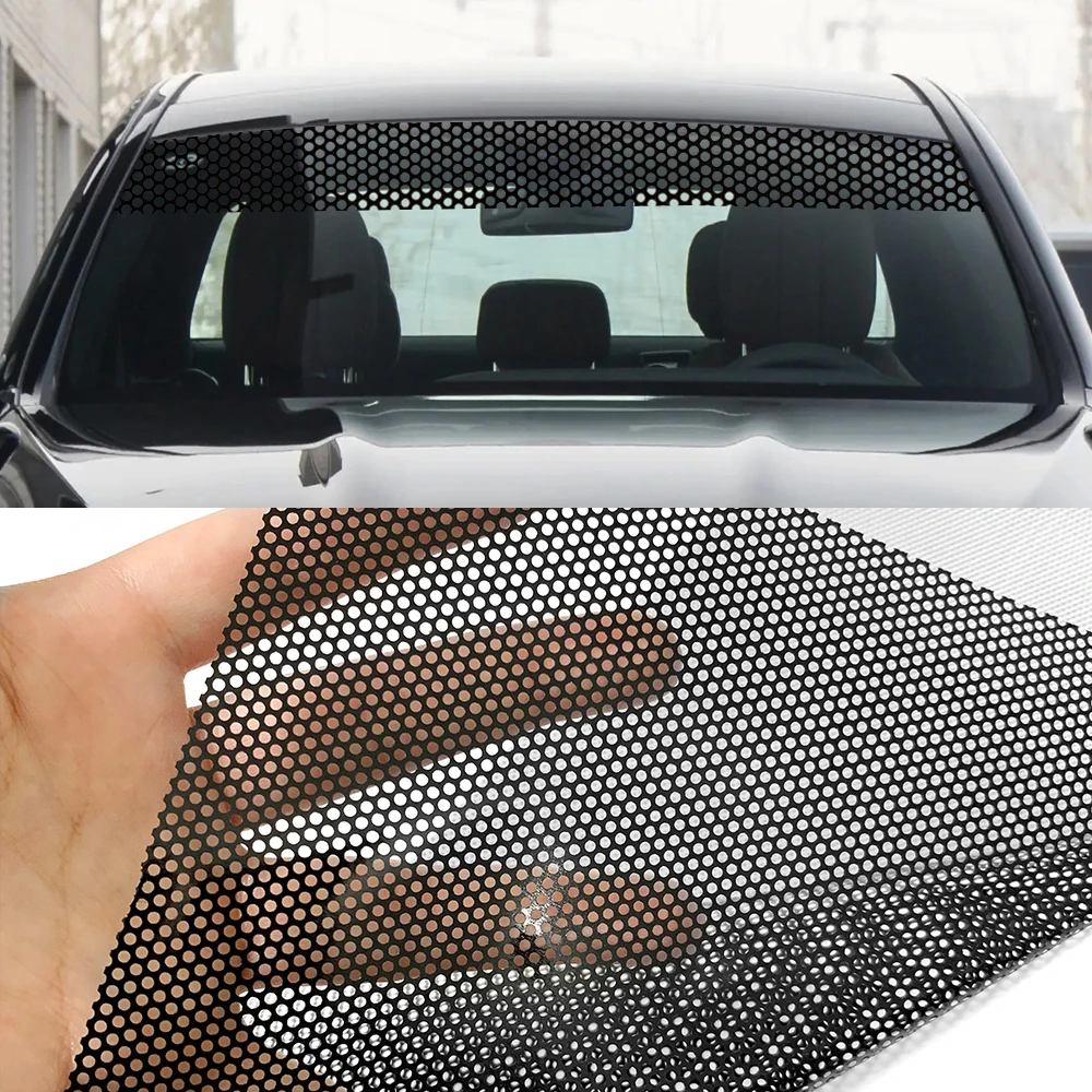 20cmx150cm Car Front Windshield Stickers Anti-UV Privacy Window Stickers for Auto Front Windshield Side Blocks Cover Film
