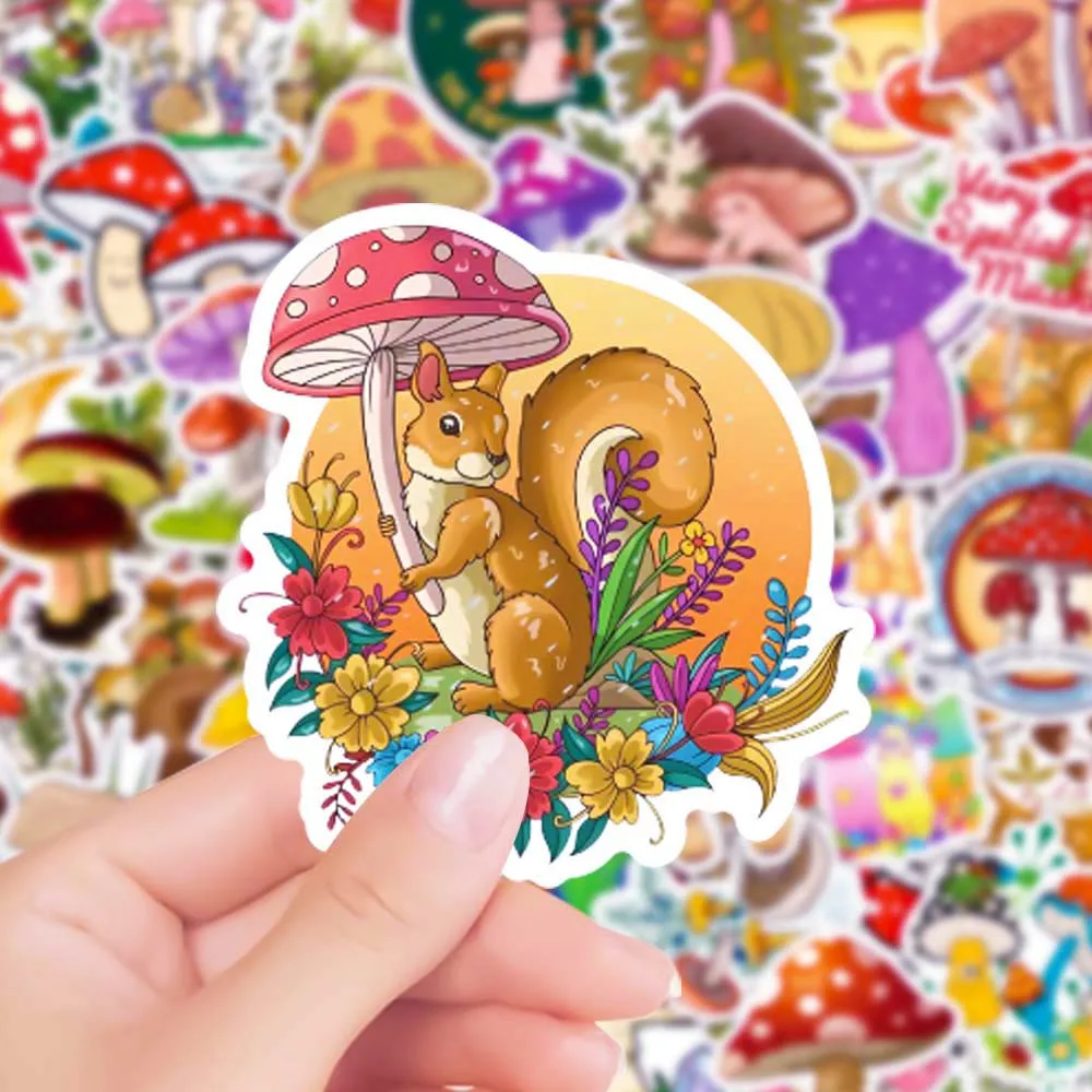 10/30/50pcs Retro Mushroom Cartoon Graffiti Sticker Funny  Laptop Helmet Car Scooter Waterproof Decoration Children's Sticker