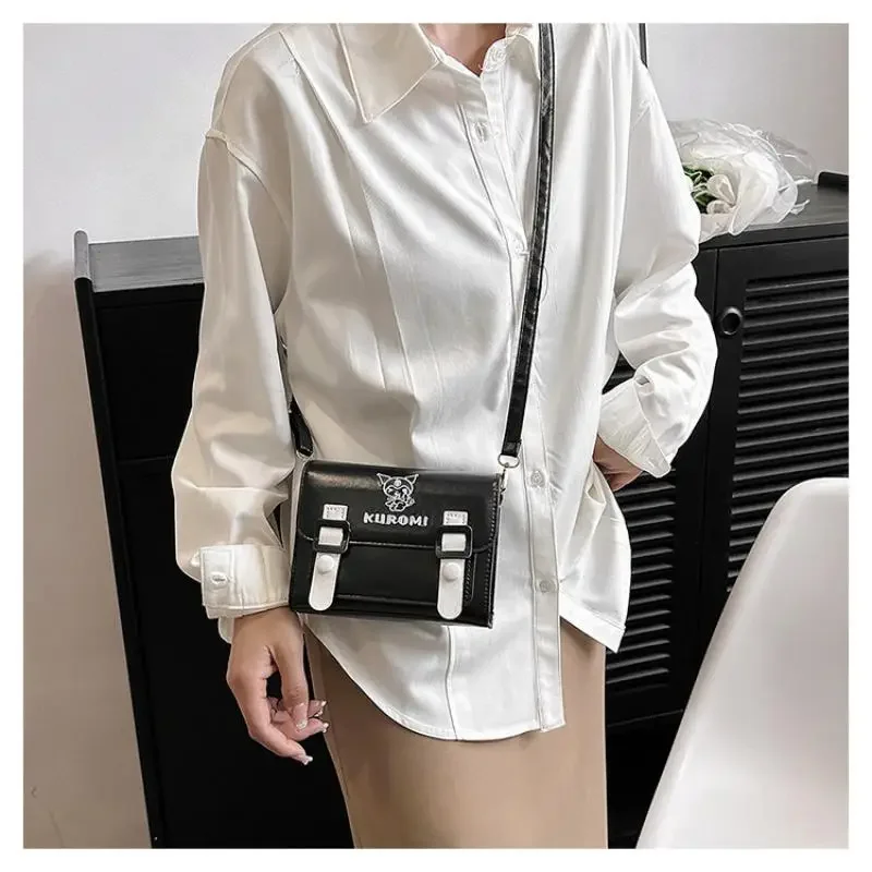 حقيبة كروس بكتف واحد من Ins Cute Hello Kittys، حقيبة مربعة صغيرة لطيفة بألوان متباينة، حقائب بألوان متباينة للمرأة