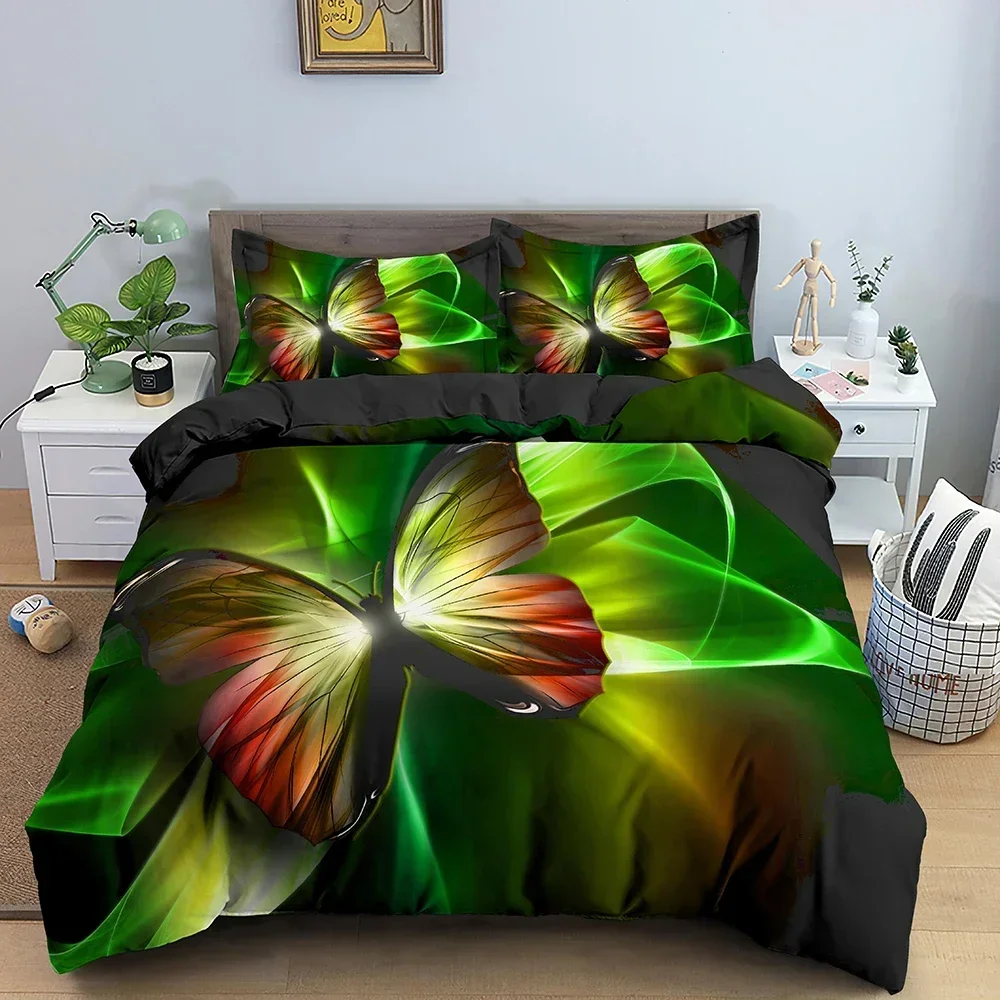 

3D Print Butterfly Animal Floral Bedding Set Single Twin Double Queen King Cal King Size Bed Linen Set
