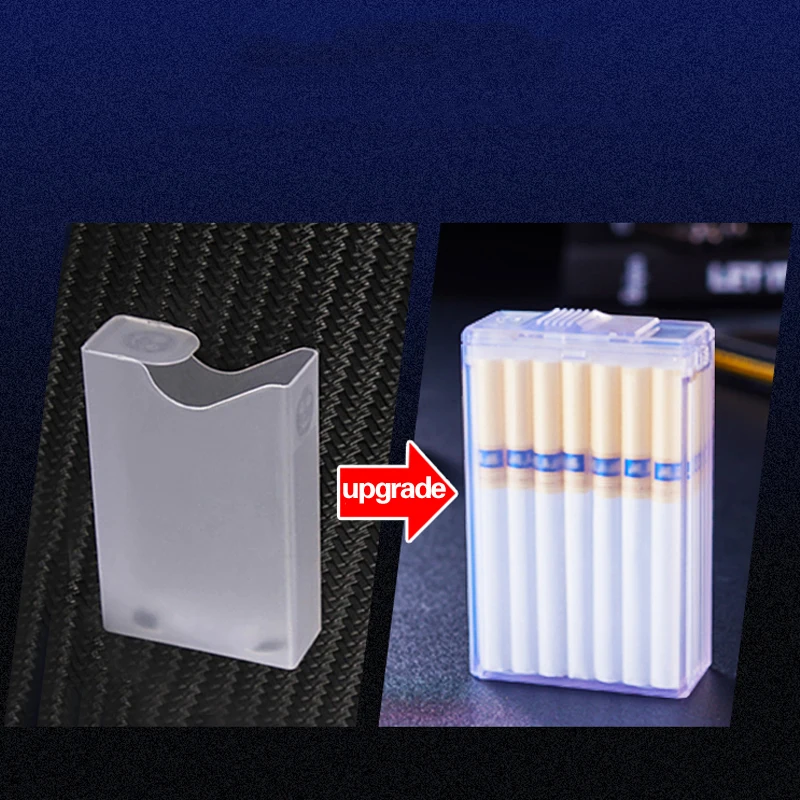 Portable Waterproof Cigarette Case Transparent Plastic Cigarette Boxes 20PCS Capacity Cigarette Tobacco Holder Smoking Tools Men