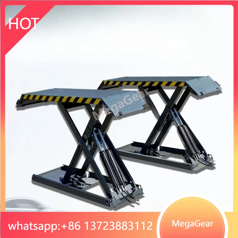 

Large scissor lift lift Mother-child type car scissor type underground storage groove-free ultra-thin lift