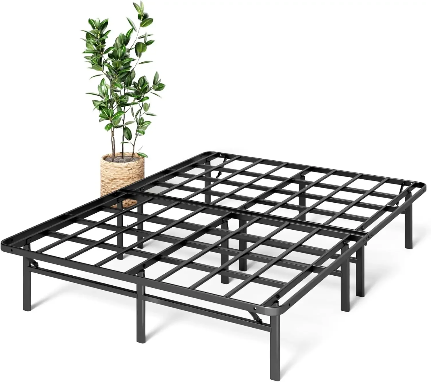 Heavy Duty Mattress Foundation with 4400lbs Weight Capacity, 14 Inch Metal Platform Bed Frame, No Box Spring Needed, Sturdy Stee