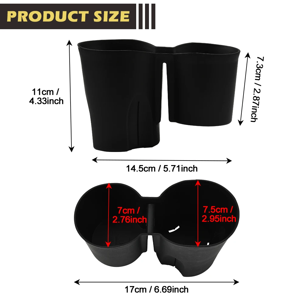 Car Cup Holder Accessories for Peugeot 208 and 2008 Model (Released Year in 2020-2024) Organizer PVC Drink Holder Mounts